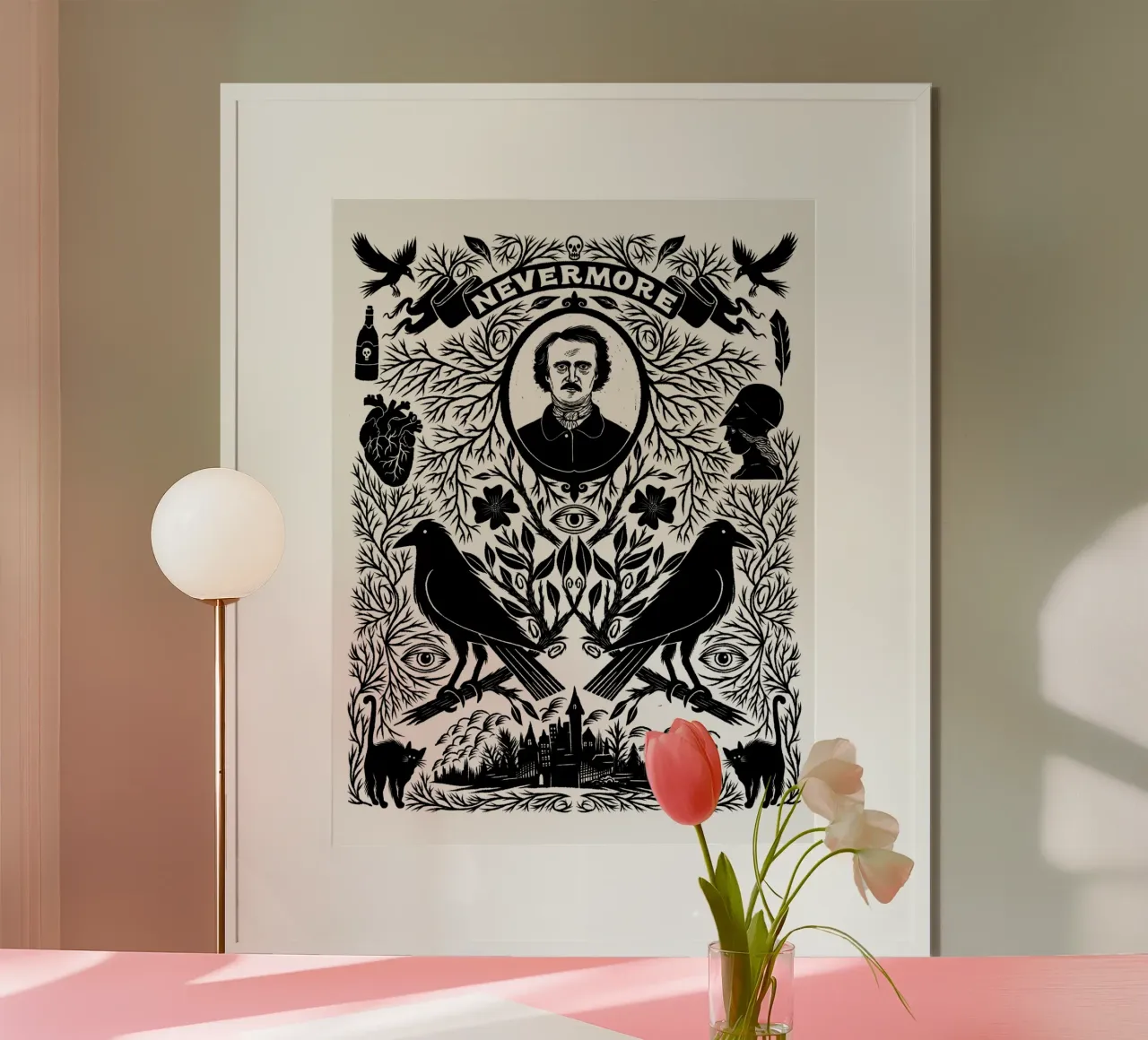 Mai più poster con telaio in plastica da Matthew Taylor Wilson