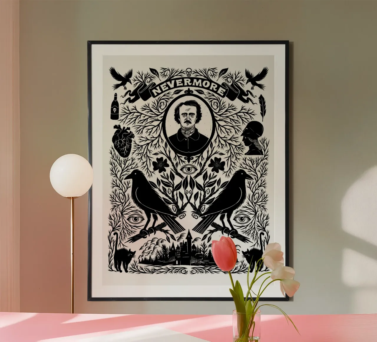 Mai più poster con telaio in plastica da Matthew Taylor Wilson