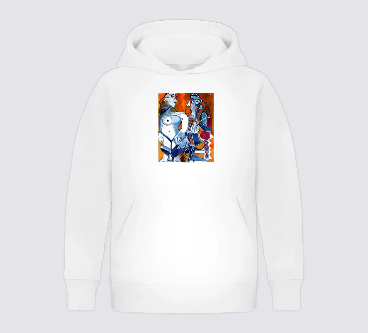 Von Picasso inspirierte Figuren - Lebendiges kubistisches Duo Kinder Hoodie von homdeco