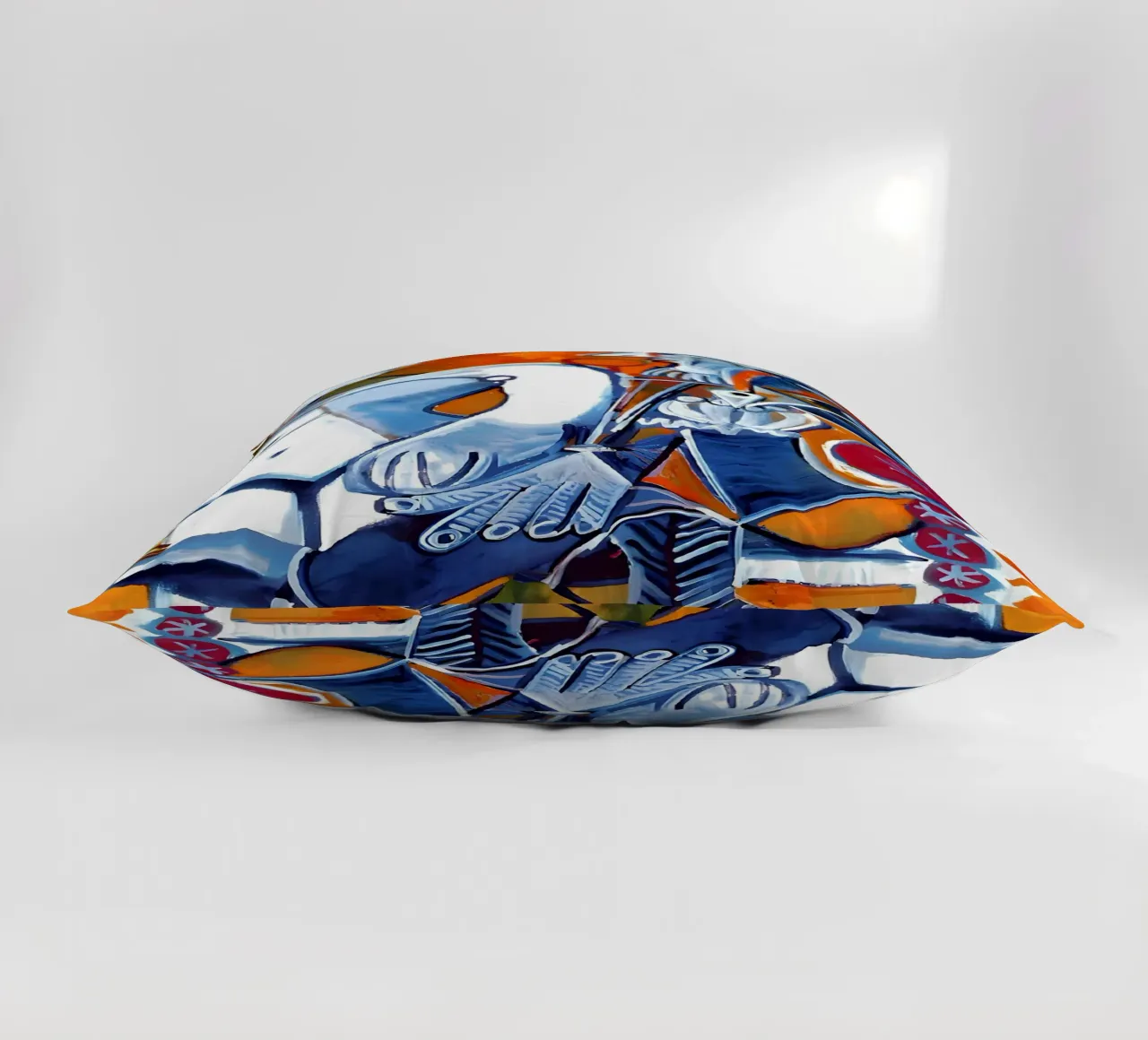 Figure ispirate a Picasso - Duo cubista vibrante cuscino da homdeco