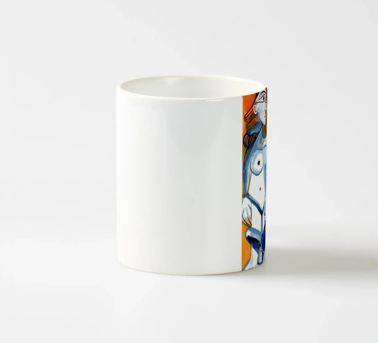Figure ispirate a Picasso - Duo cubista vibrante tazza in ceramica da homdeco