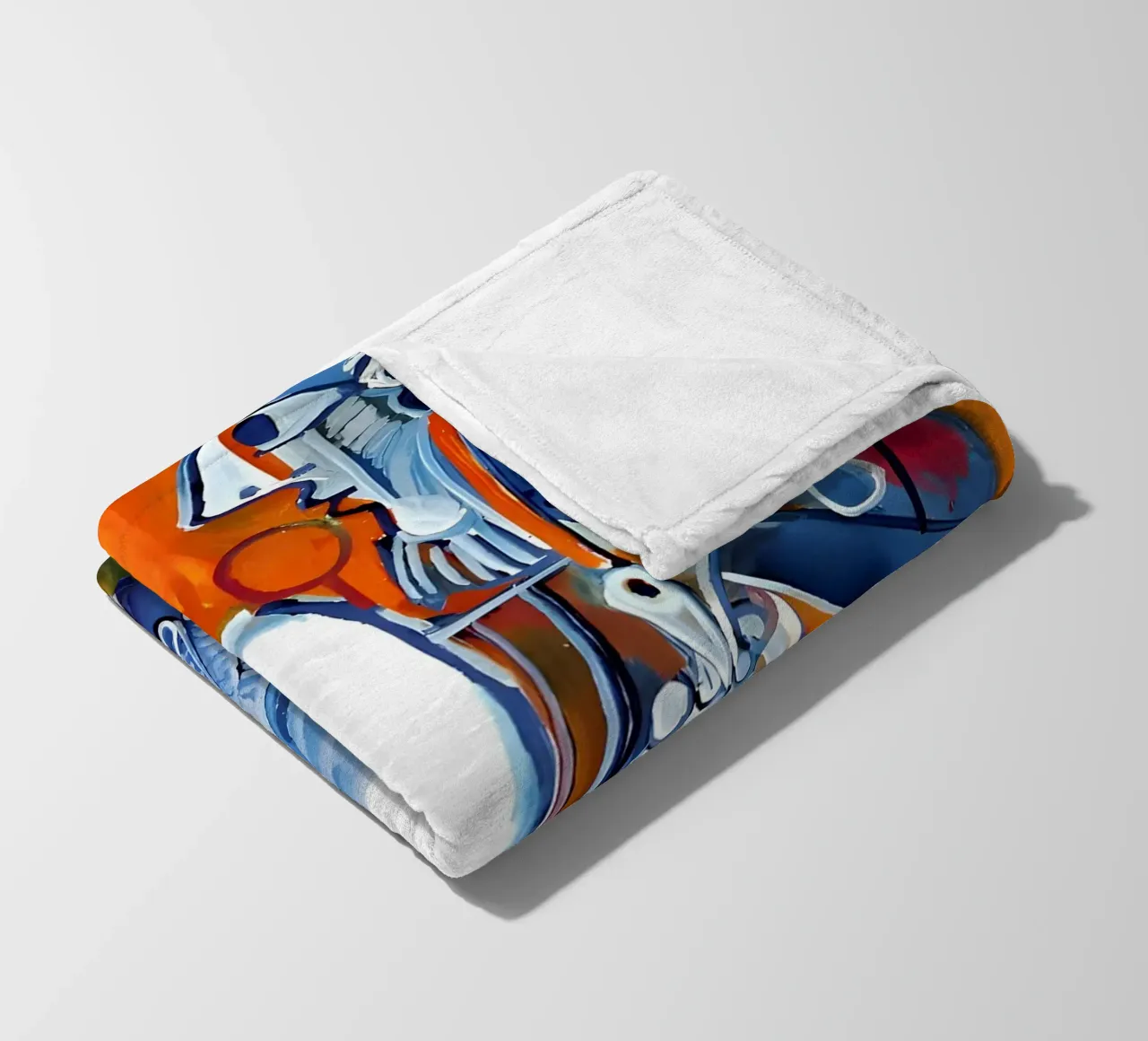 Von Picasso inspirierte Figuren - Lebendiges kubistisches Duo Fleecedecke von homdeco