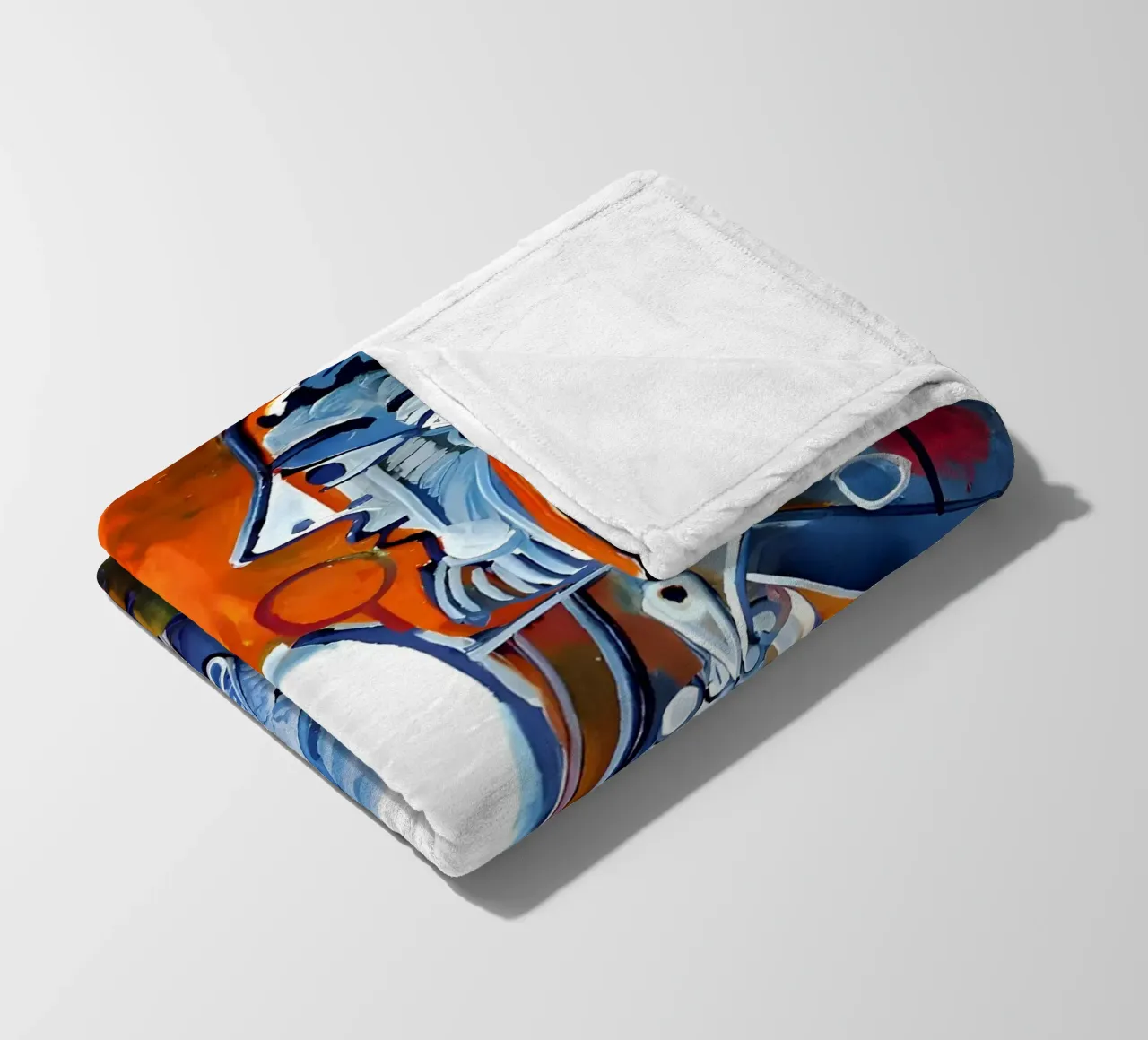 Von Picasso inspirierte Figuren - Lebendiges kubistisches Duo Fleecedecke von homdeco