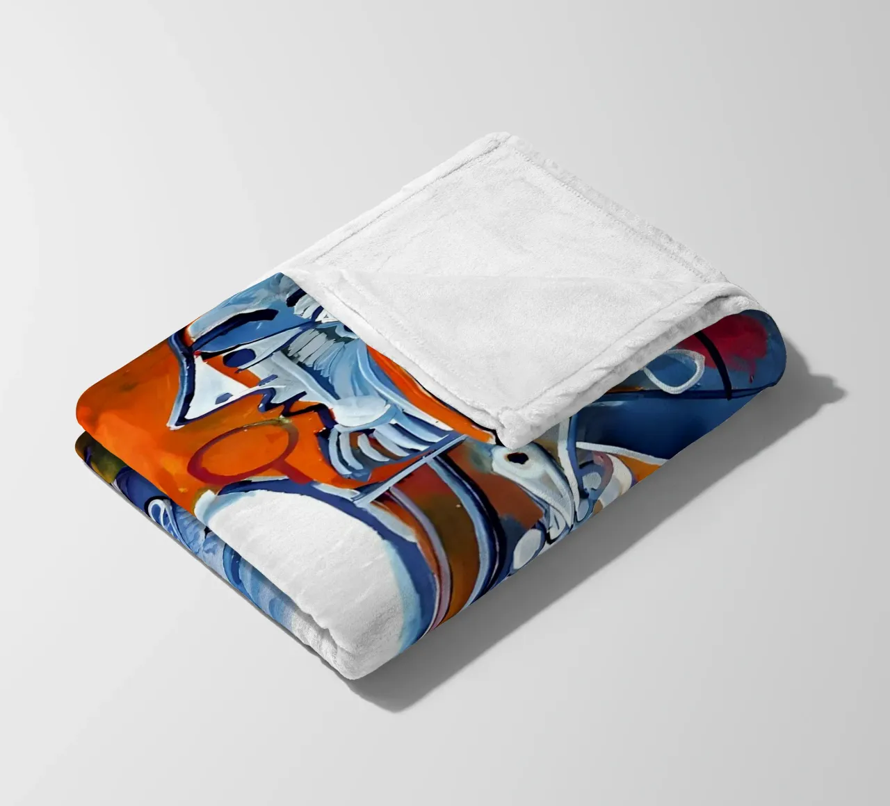 Von Picasso inspirierte Figuren - Lebendiges kubistisches Duo Fleecedecke von homdeco