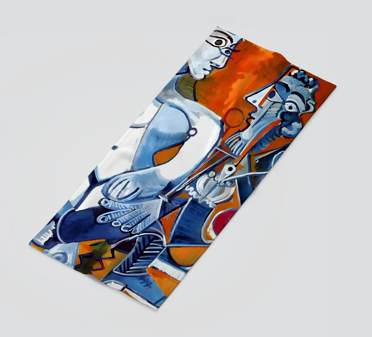 Figure ispirate a Picasso - Duo cubista vibrante telo mare da homdeco
