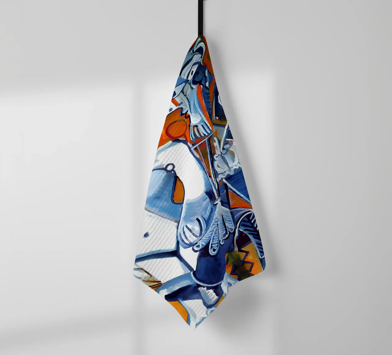 Figures inspirées de Picasso - Duo cubiste vibrant torchon de homdeco