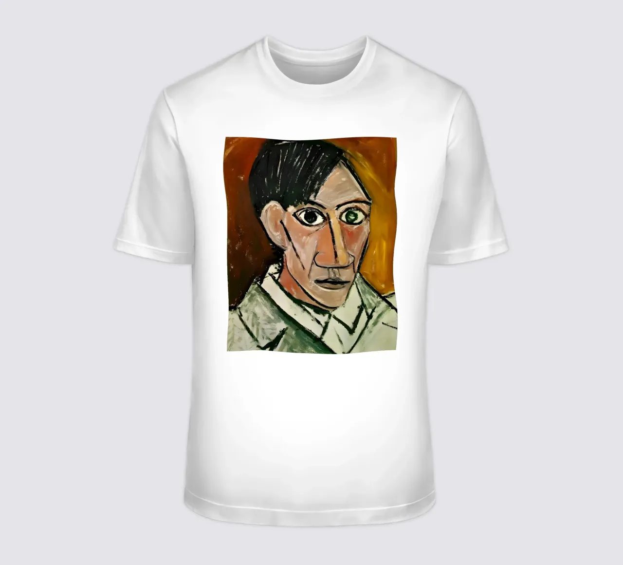 Picasso Self-Portrait, Bold Cubist Expressionism Art Print t-shirt by homdeco