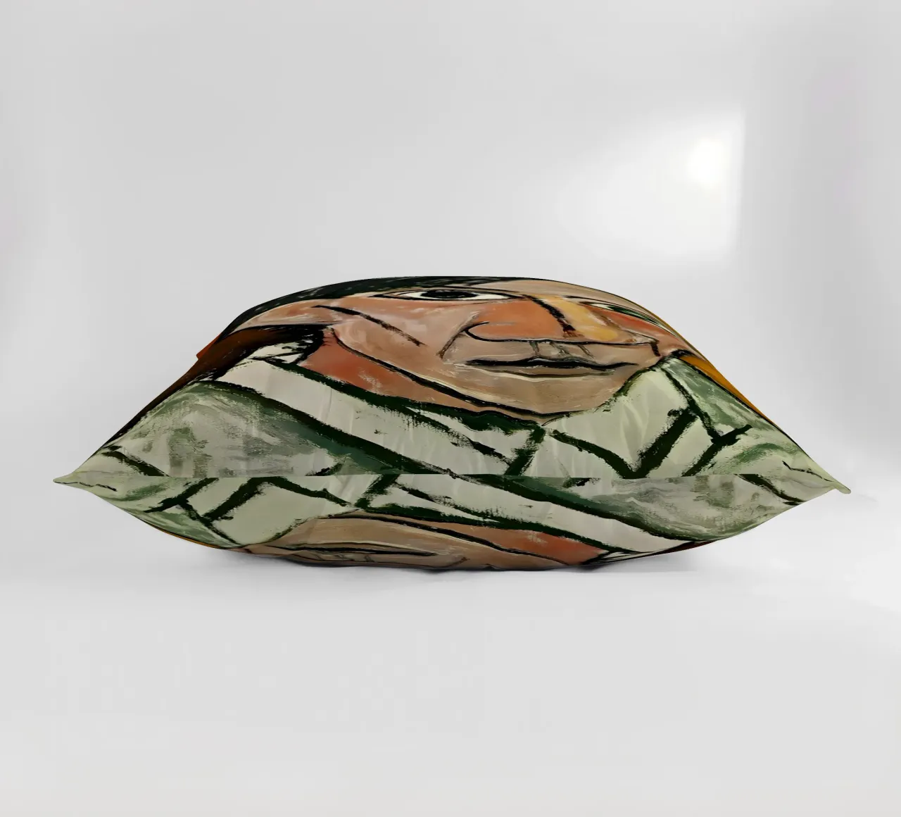 Picasso Self-Portrait, Bold Cubist Expressionism Art Print decorative cushion by homdeco