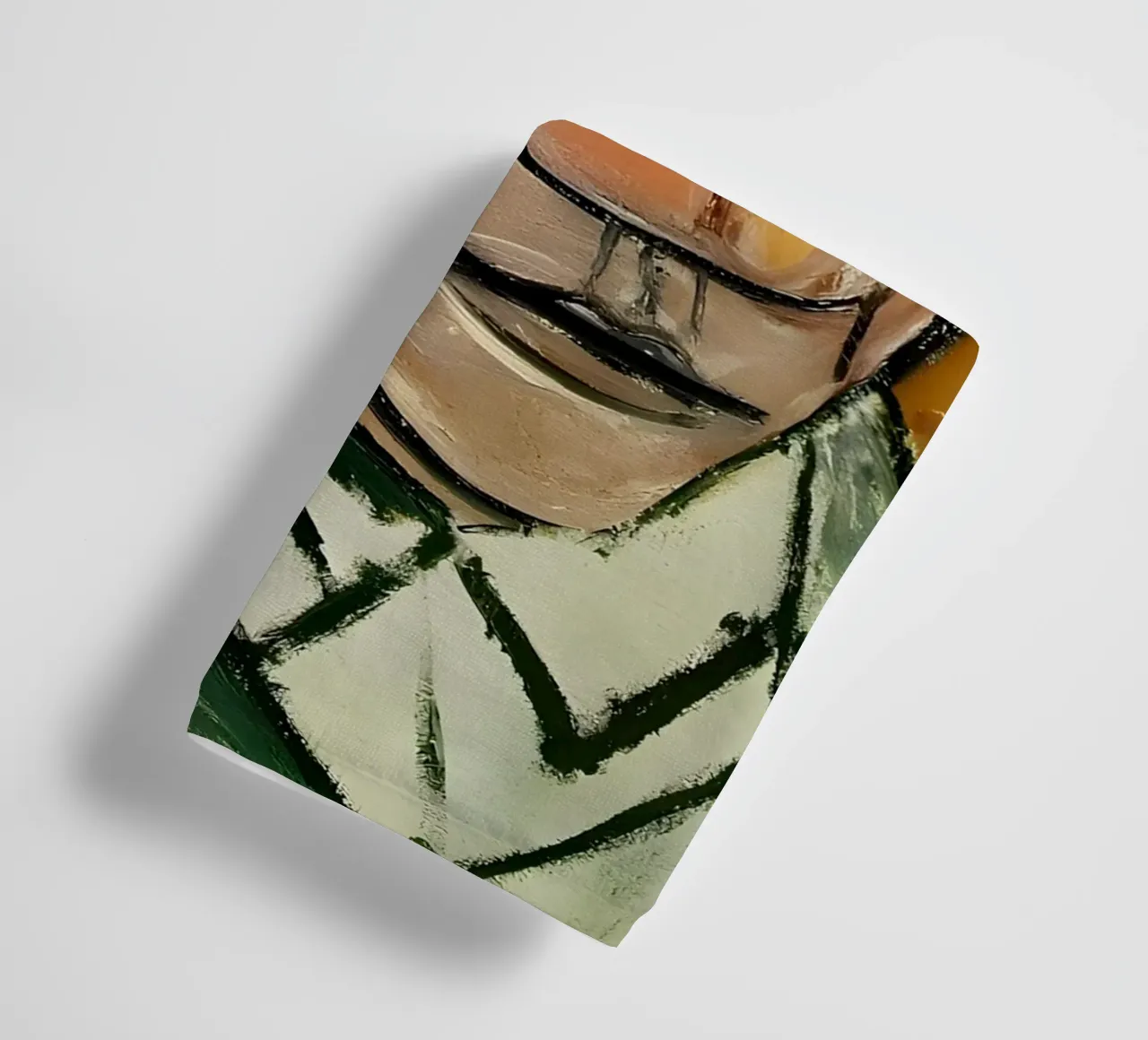 Picasso Self-Portrait, Bold Cubist Expressionism Art Print towel by homdeco