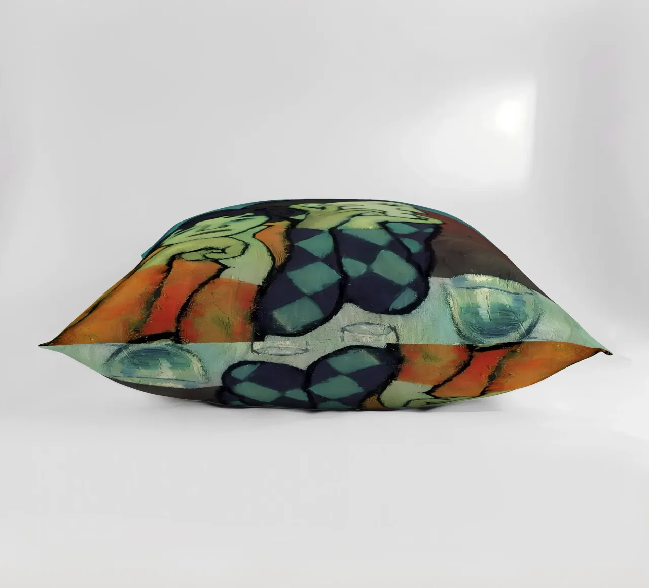 Picasso Blue Period Harlequin & Companion Print decorative cushion by homdeco