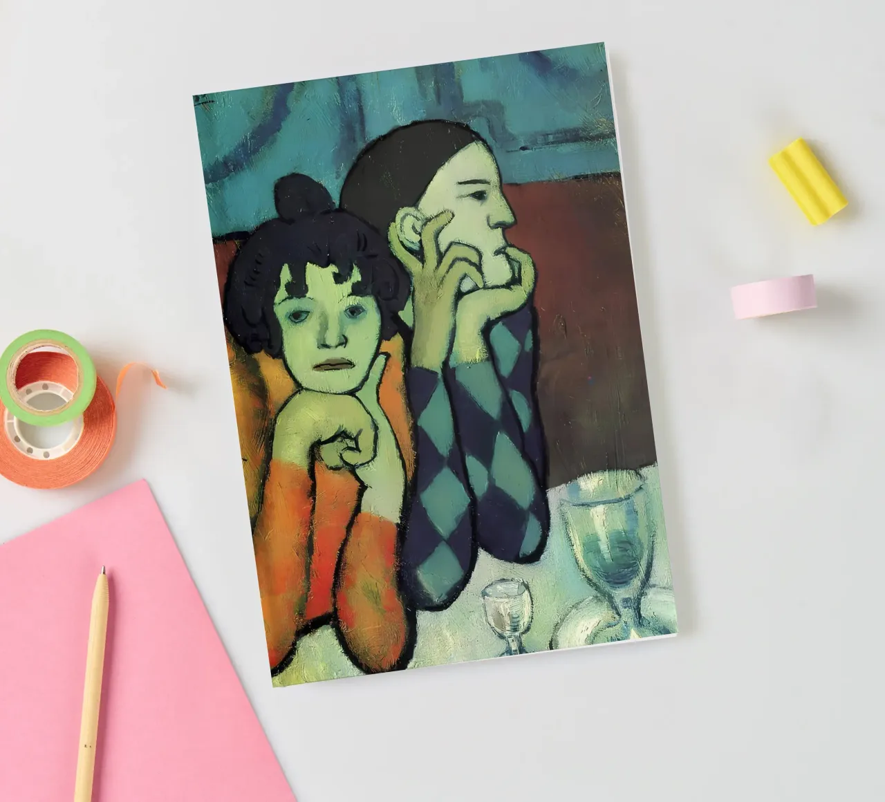 Période bleue Picasso Arlequin & Companion Print carnet de notes de homdeco