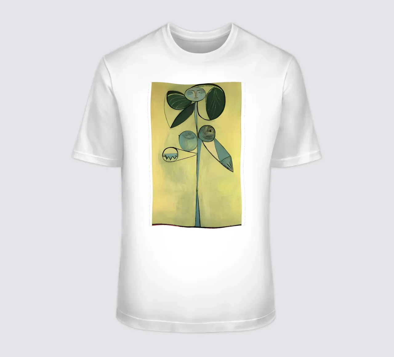 Picasso Abstract Botanical Figure Cubist Art Print t-shirt by homdeco