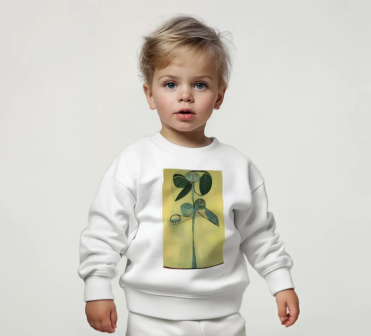 Picasso Abstract Botanical Figure Cubist Art Print sudadera de bebé de homdeco