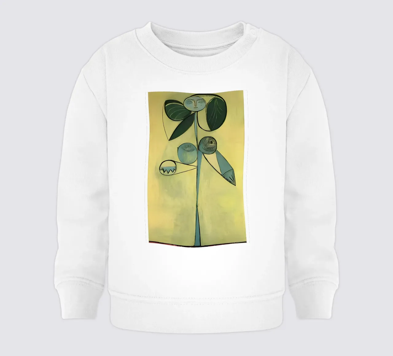 Picasso Abstract Botanical Figure Cubist Art Print sudadera de bebé de homdeco