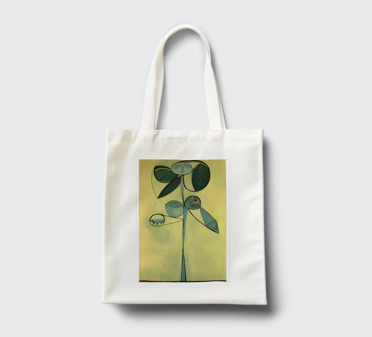 Picasso Abstract Botanical Figure Cubist Art Print tote bag de homdeco