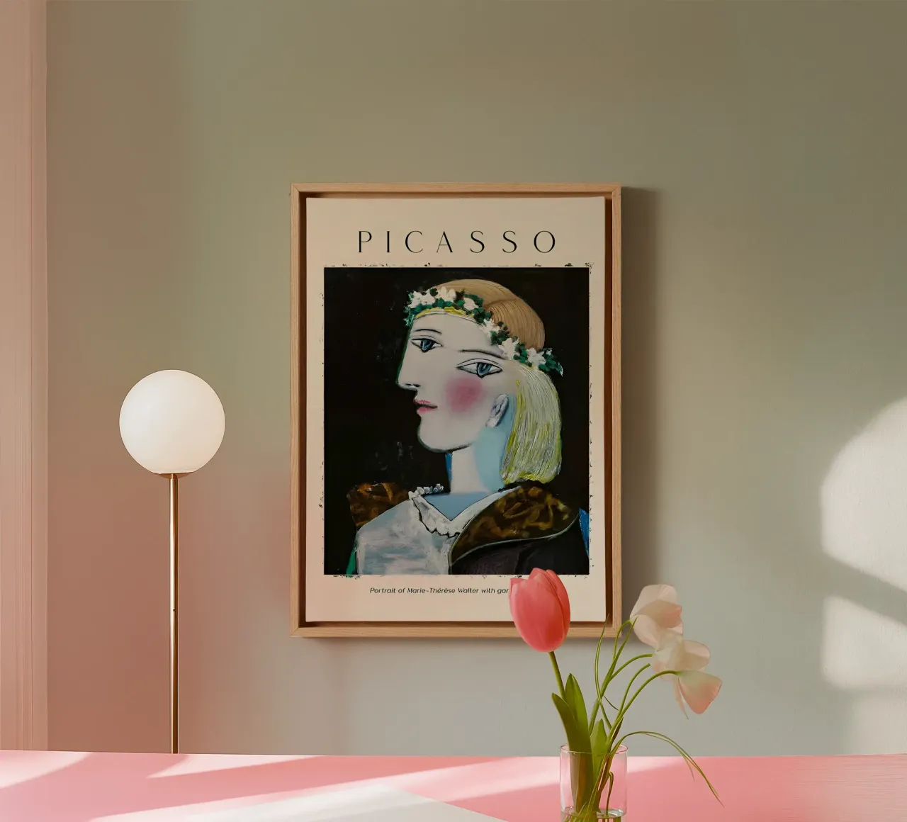 Picasso Marie-Thérèse Walter, Surreal Cubist Portrait canvas with Floater frame by homdeco