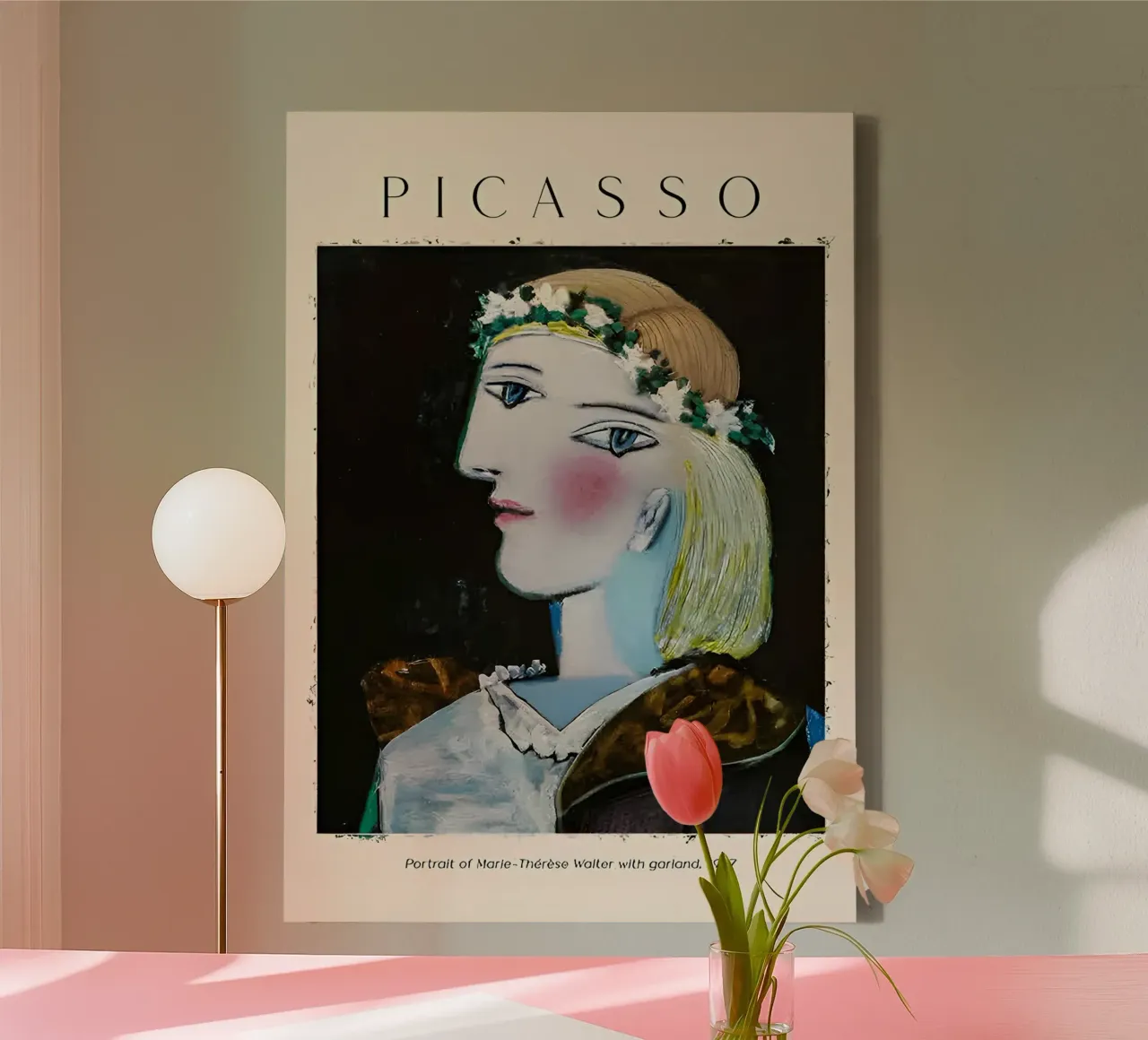 Picasso Marie-Thérèse Walter, Surreal Cubist Portrait canvas with Floater frame by homdeco