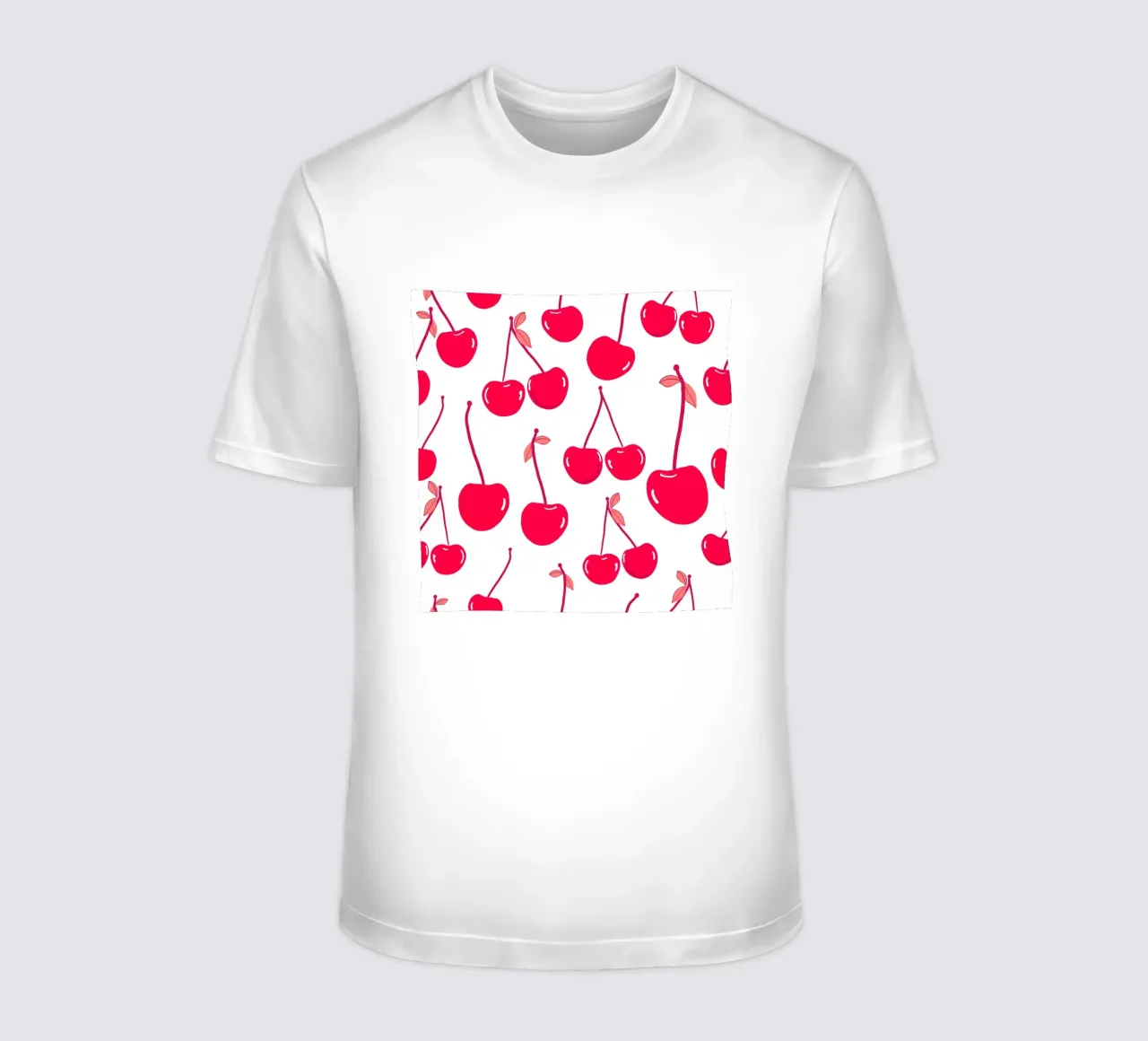Valentine's Day design red cherries pattern t-shirt by gulsengunel