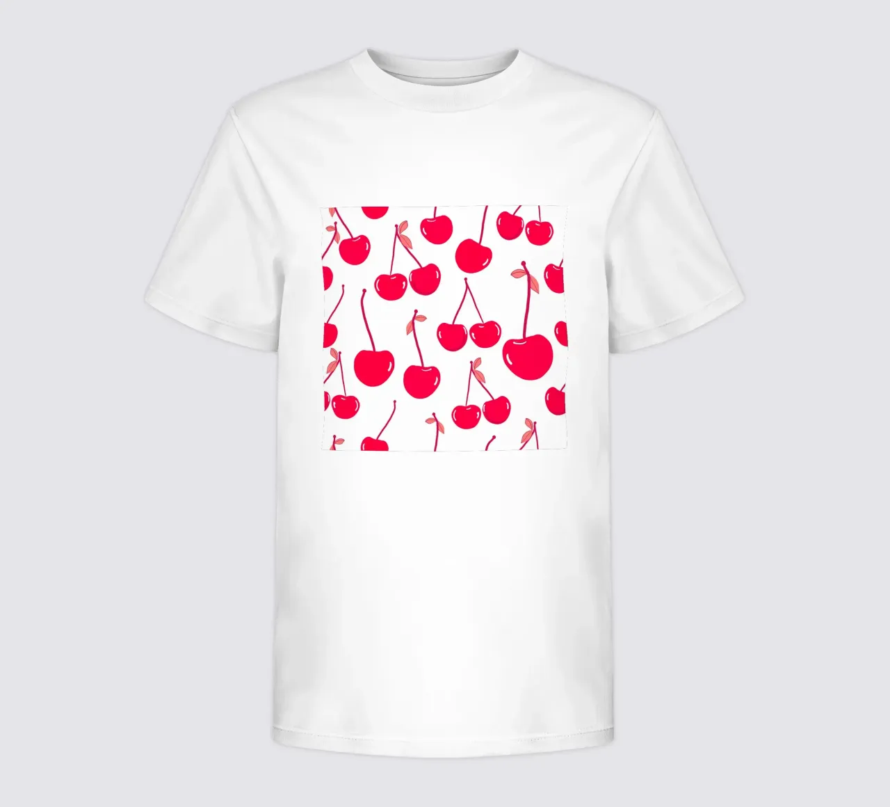 Valentine's Day design red cherries pattern kids t-shirt by gulsengunel