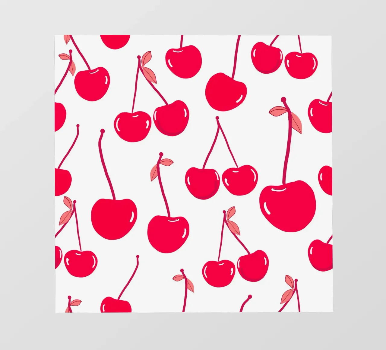 Valentine's Day design red cherries pattern pvc cover by gulsengunel