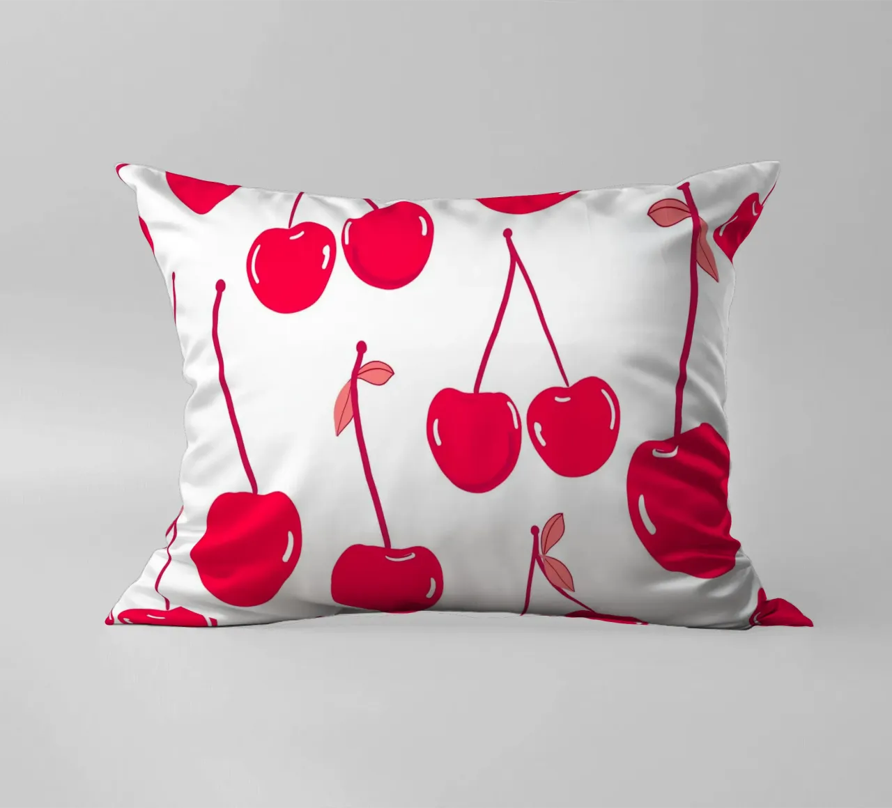 Valentine's Day design red cherries pattern decorative cushion by gulsengunel