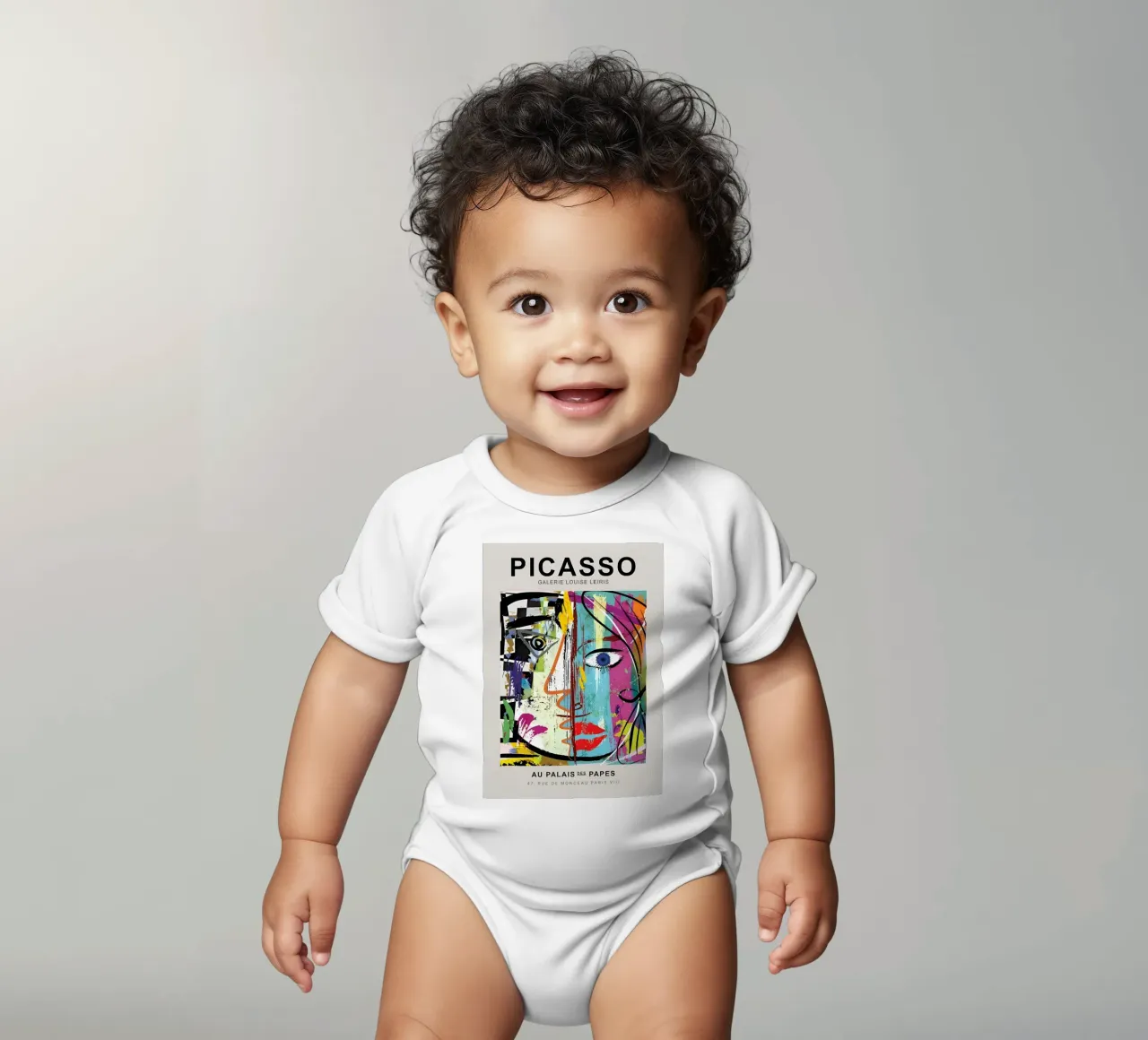 Picasso Gallery Louise Leiris Abstract Cubist Print short-sleeve baby romper by homdeco