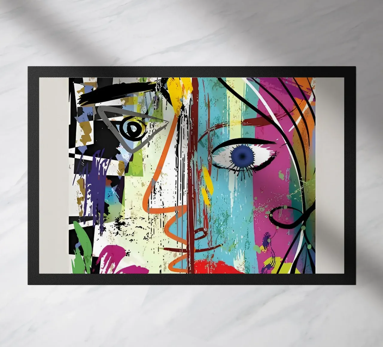 Picasso Gallery Louise Leiris Abstract Cubist Print doormat by homdeco