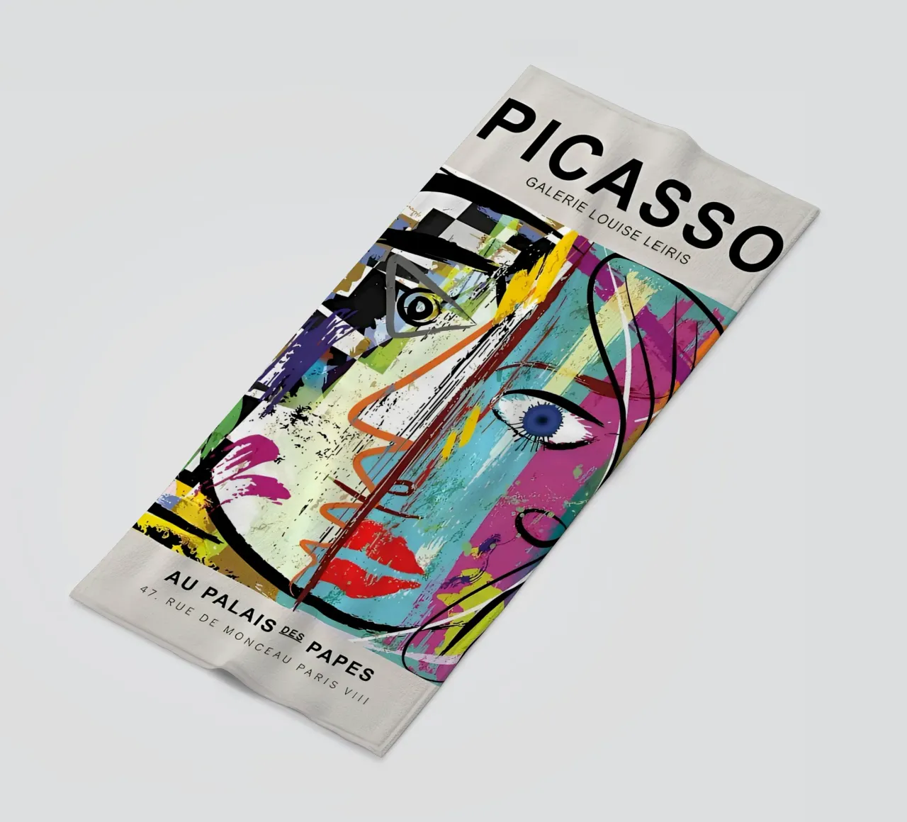 Picasso Gallery Louise Leiris Abstract Cubist Print beach towel by homdeco