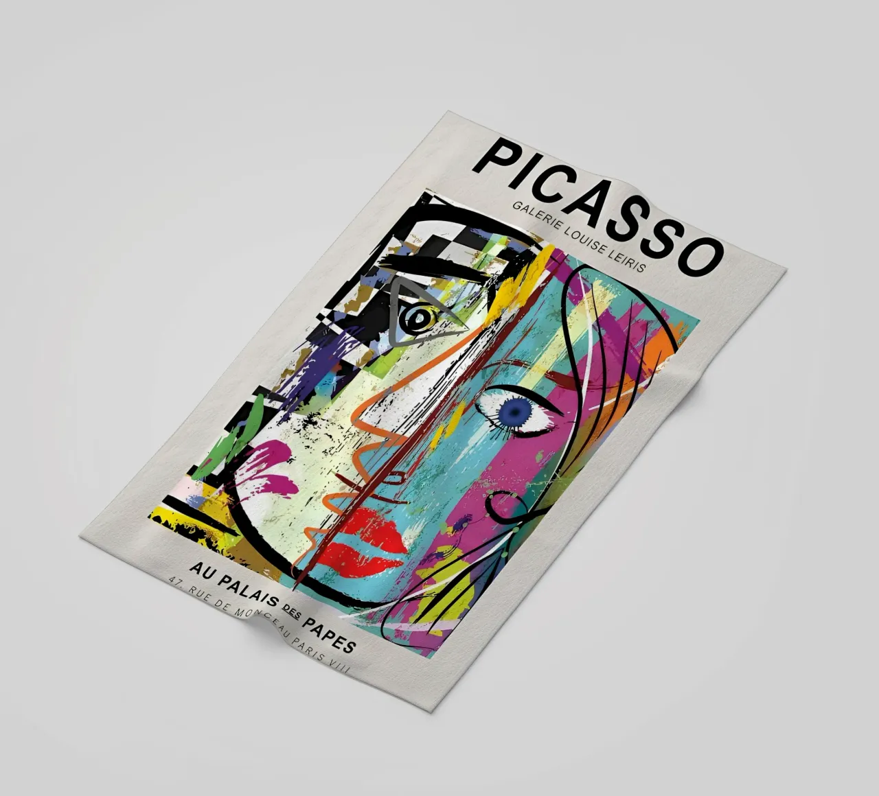Picasso Gallery Louise Leiris Abstract Cubist Print beach towel by homdeco