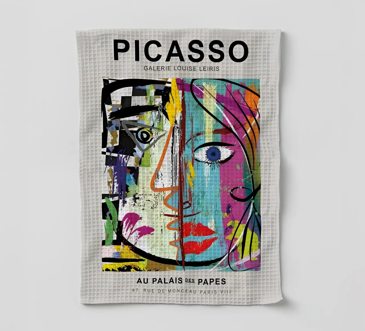 Picasso Gallery Louise Leiris Abstract Cubist Print tea towel by homdeco
