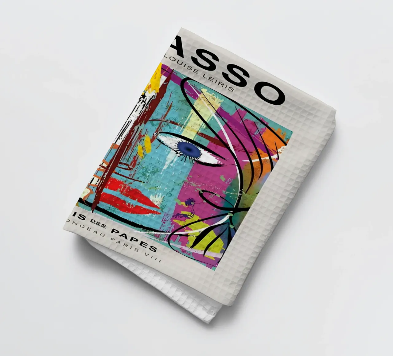 Picasso Gallery Louise Leiris Abstract Cubist Print tea towel by homdeco