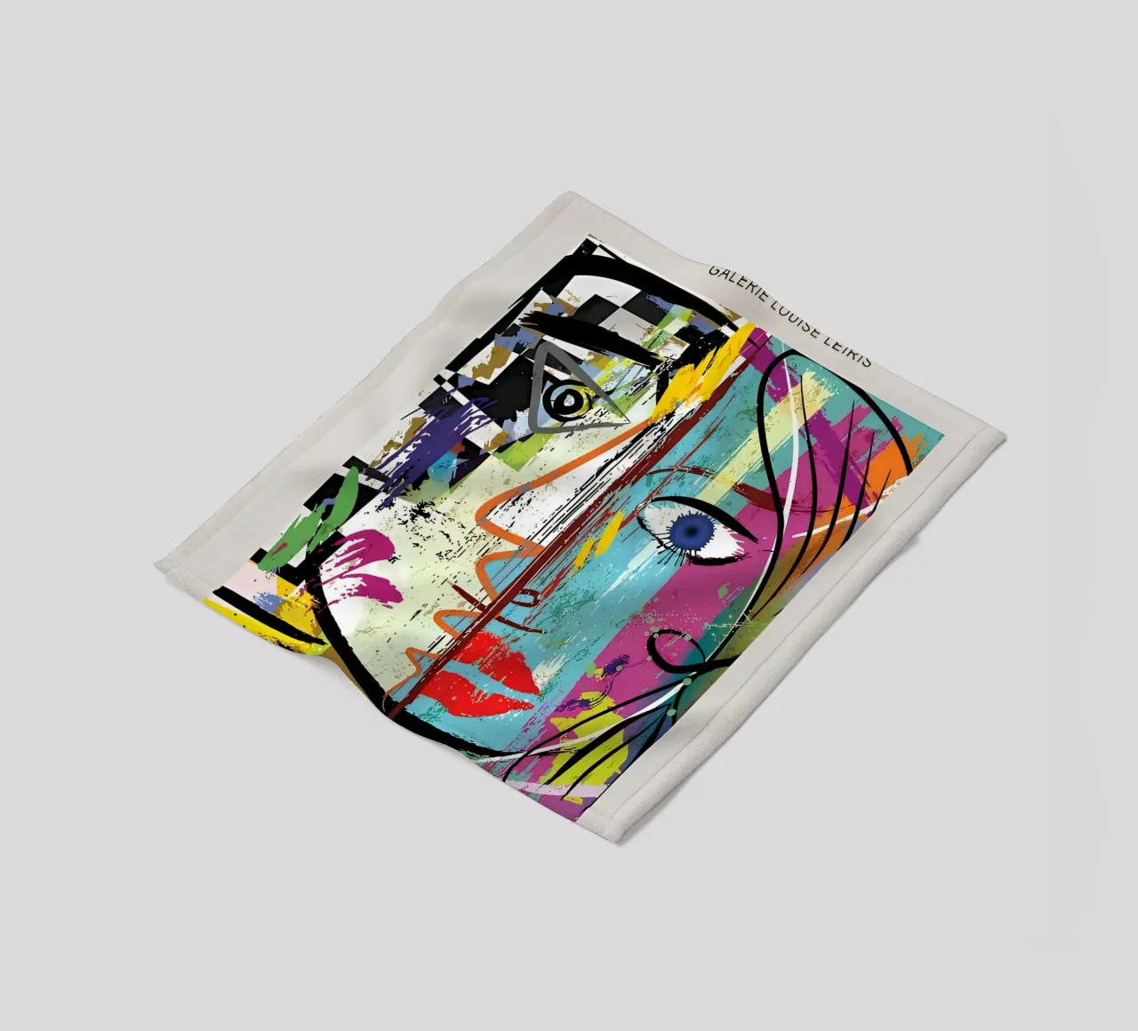 Picasso Gallery Louise Leiris Abstract Cubist Print fleece blanket by homdeco