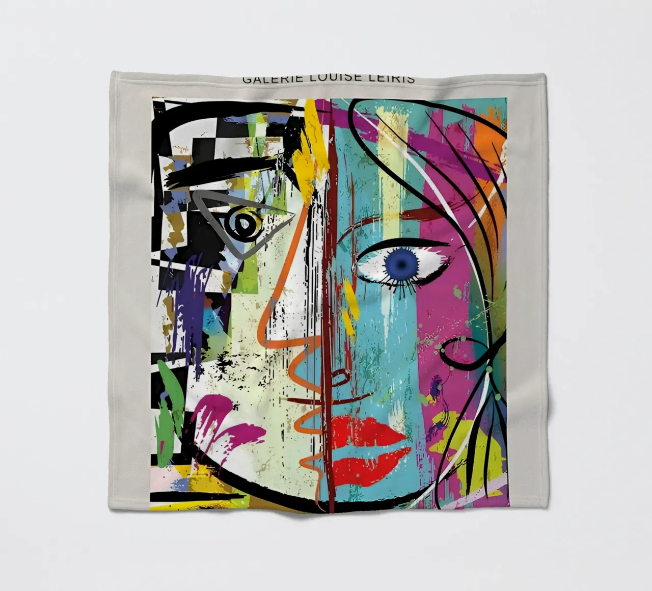 Picasso Gallery Louise Leiris Abstract Cubist Print fleece blanket by homdeco