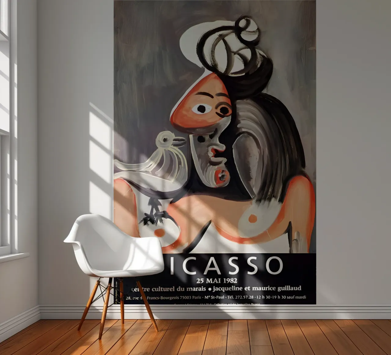 Poster della mostra di Picasso Jacqueline e Maurice Guillaud carta da parati fotografica da homdeco