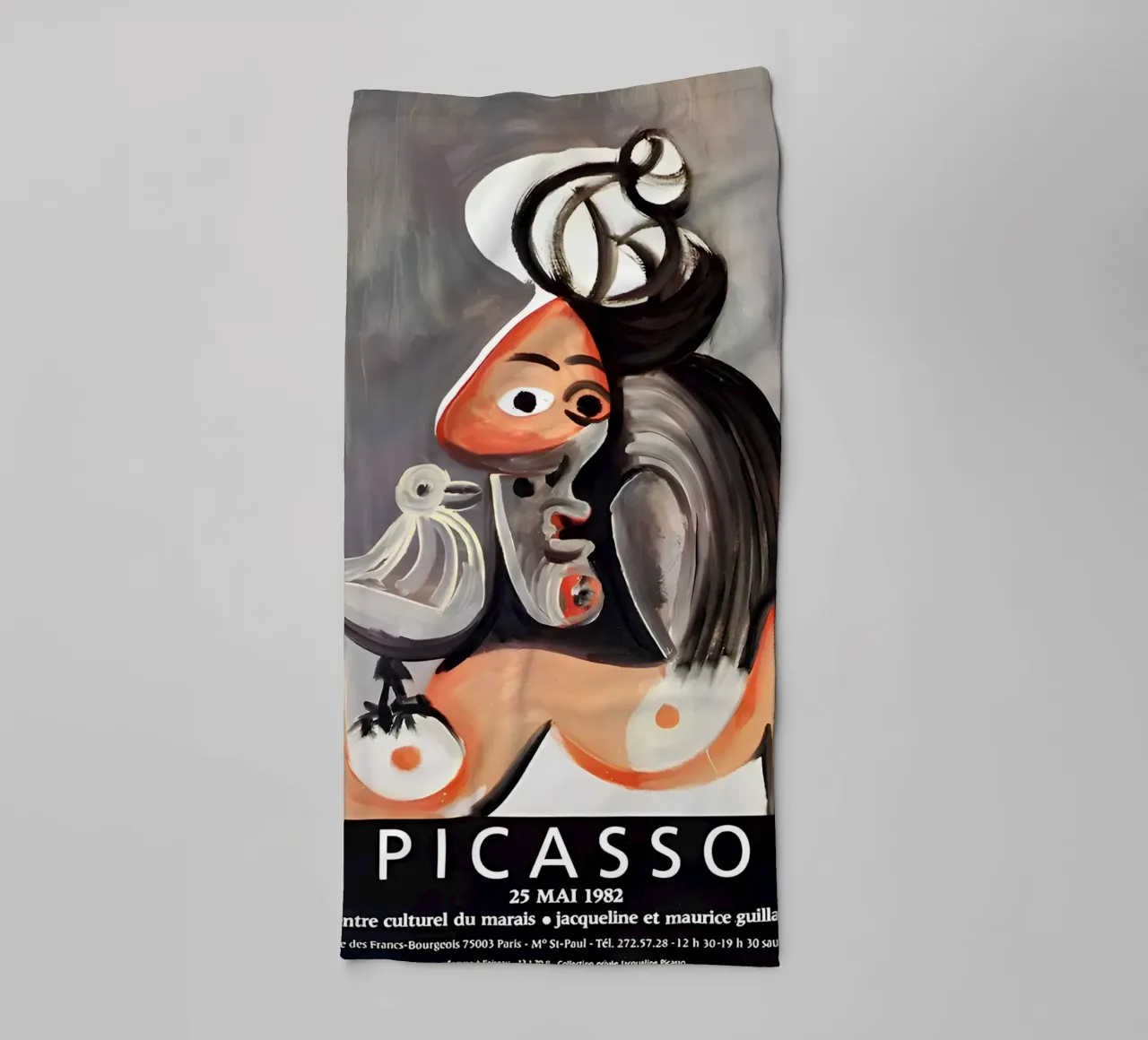 Poster della mostra di Picasso Jacqueline e Maurice Guillaud asciugamano da bagno da homdeco