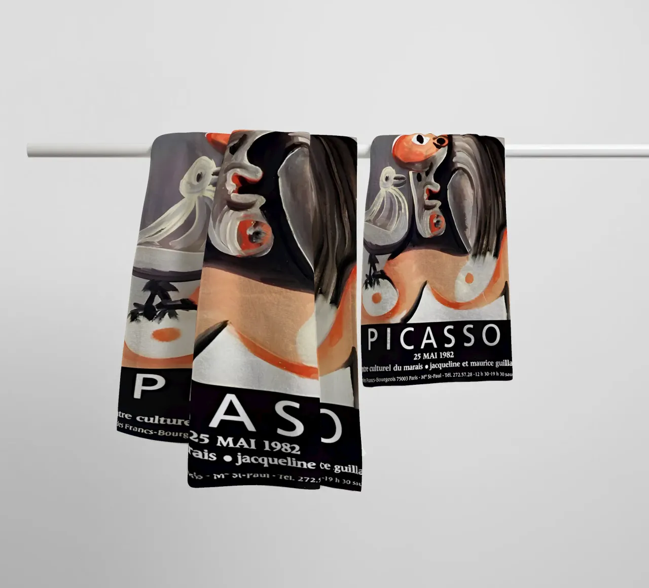 Poster della mostra di Picasso Jacqueline e Maurice Guillaud asciugamano da bagno da homdeco