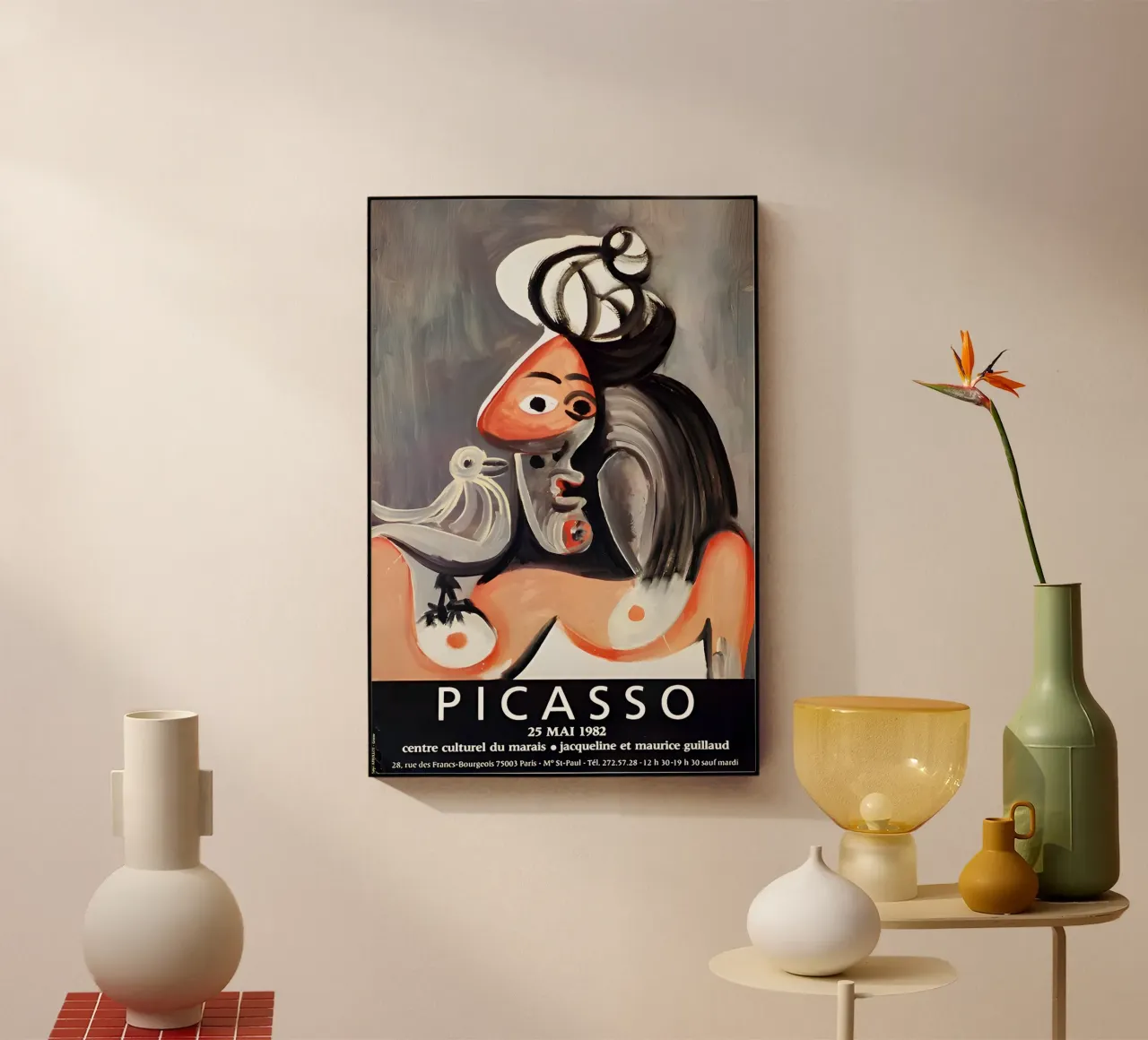 Poster della mostra di Picasso Jacqueline e Maurice Guillaud plexiglass da homdeco