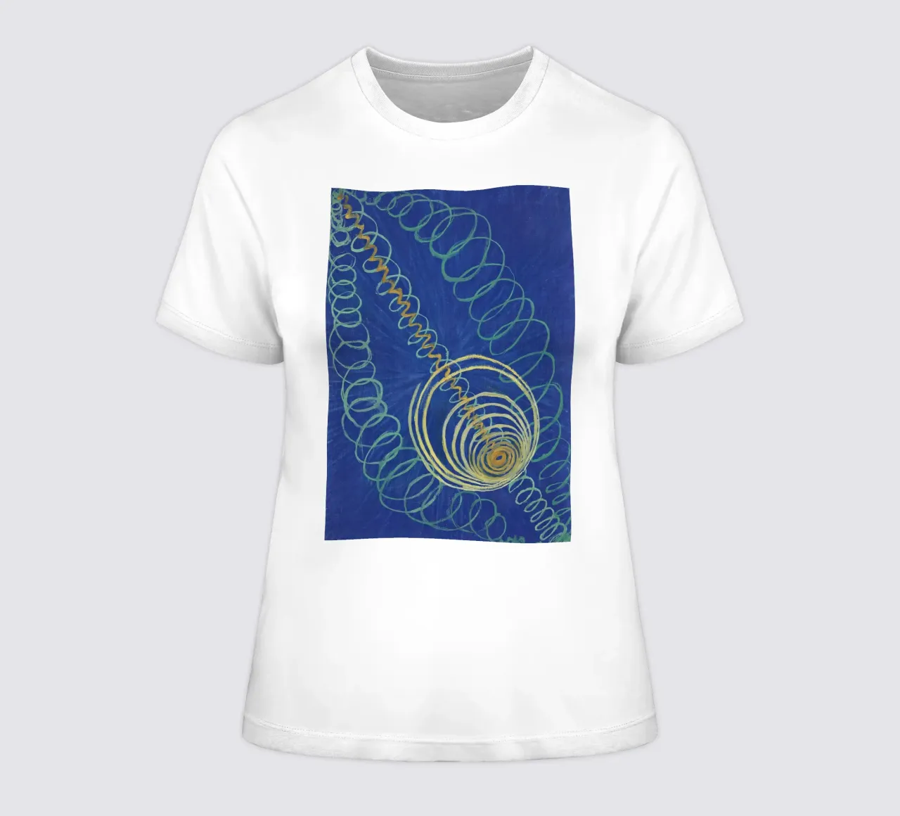 Hilma af Klint Primordiale Chaos Abstracte Kunstdruk dames t-shirt getailleerd van homdeco
