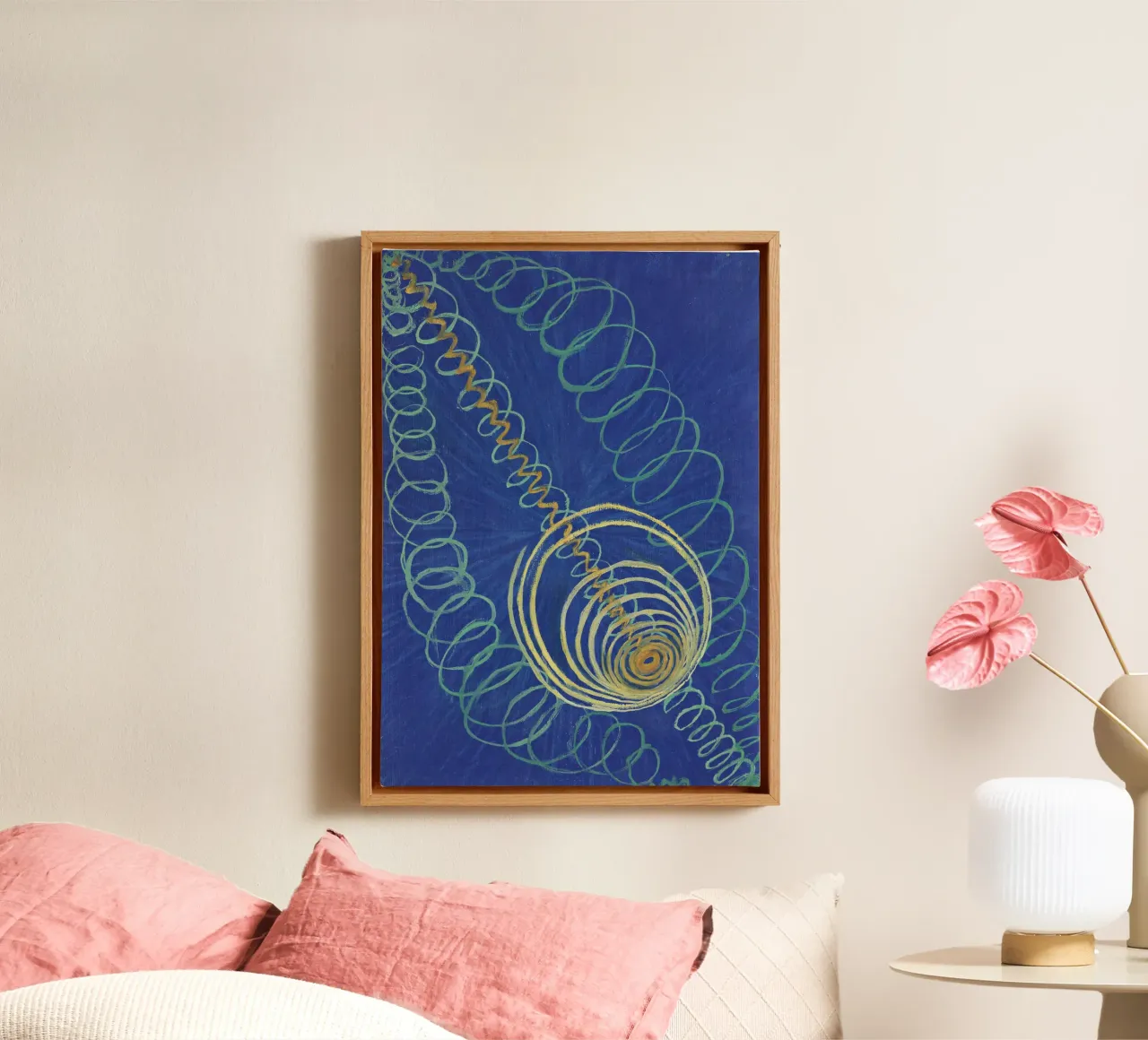 Hilma af Klint Primordiale Chaos Abstracte Kunstdruk canvas van homdeco