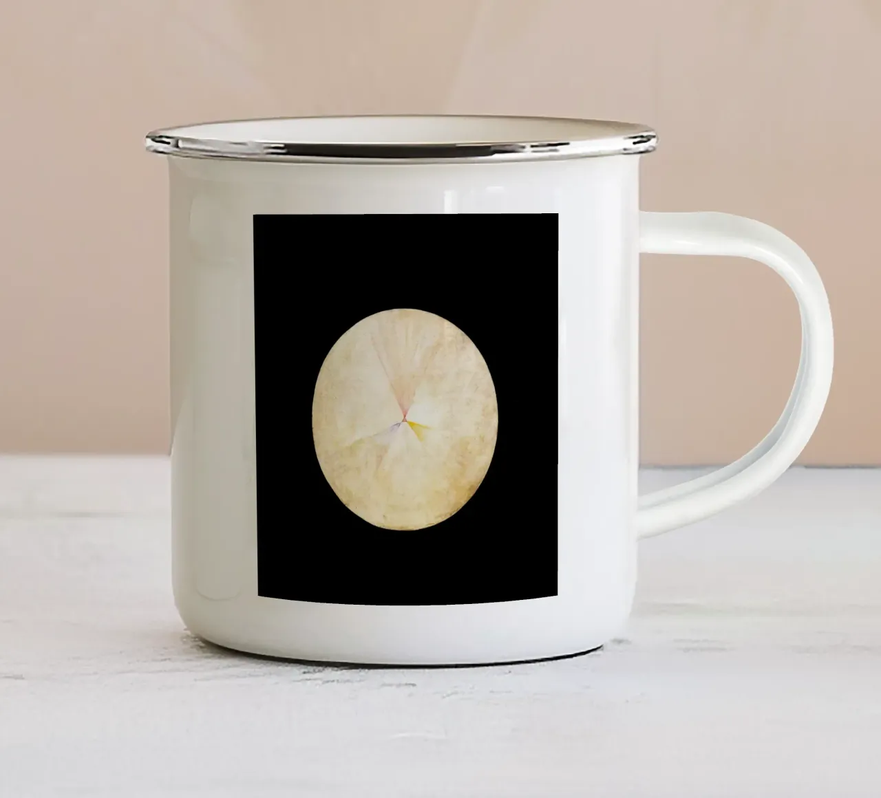 Hilma af Klint Series SUW No 14 Swan Abstract Print enamel mug by homdeco