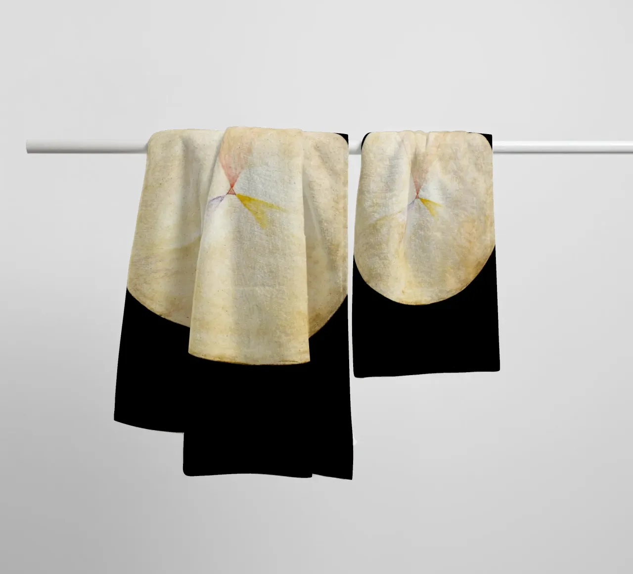 Hilma af Klint Series SUW No 14 Swan Abstract Print towel by homdeco