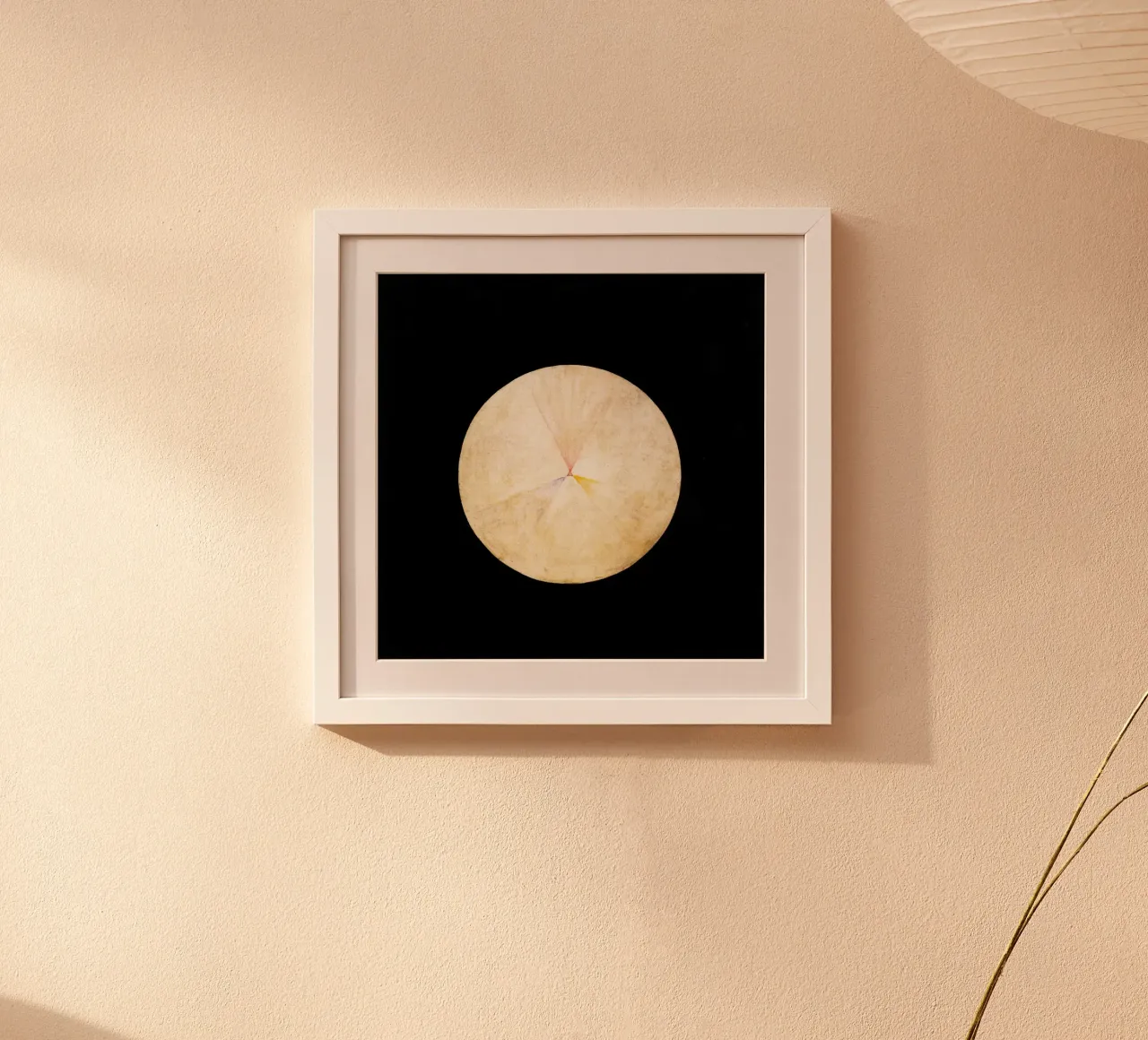 Hilma af Klint Series SUW No 14 Swan Abstract Print poster with wooden frame by homdeco
