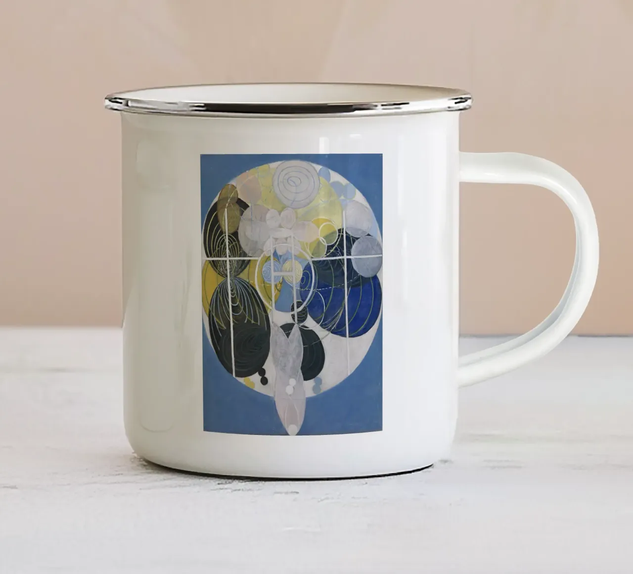 Hilma af Klint The Large Figure Paintings Abstract enamel mug by homdeco
