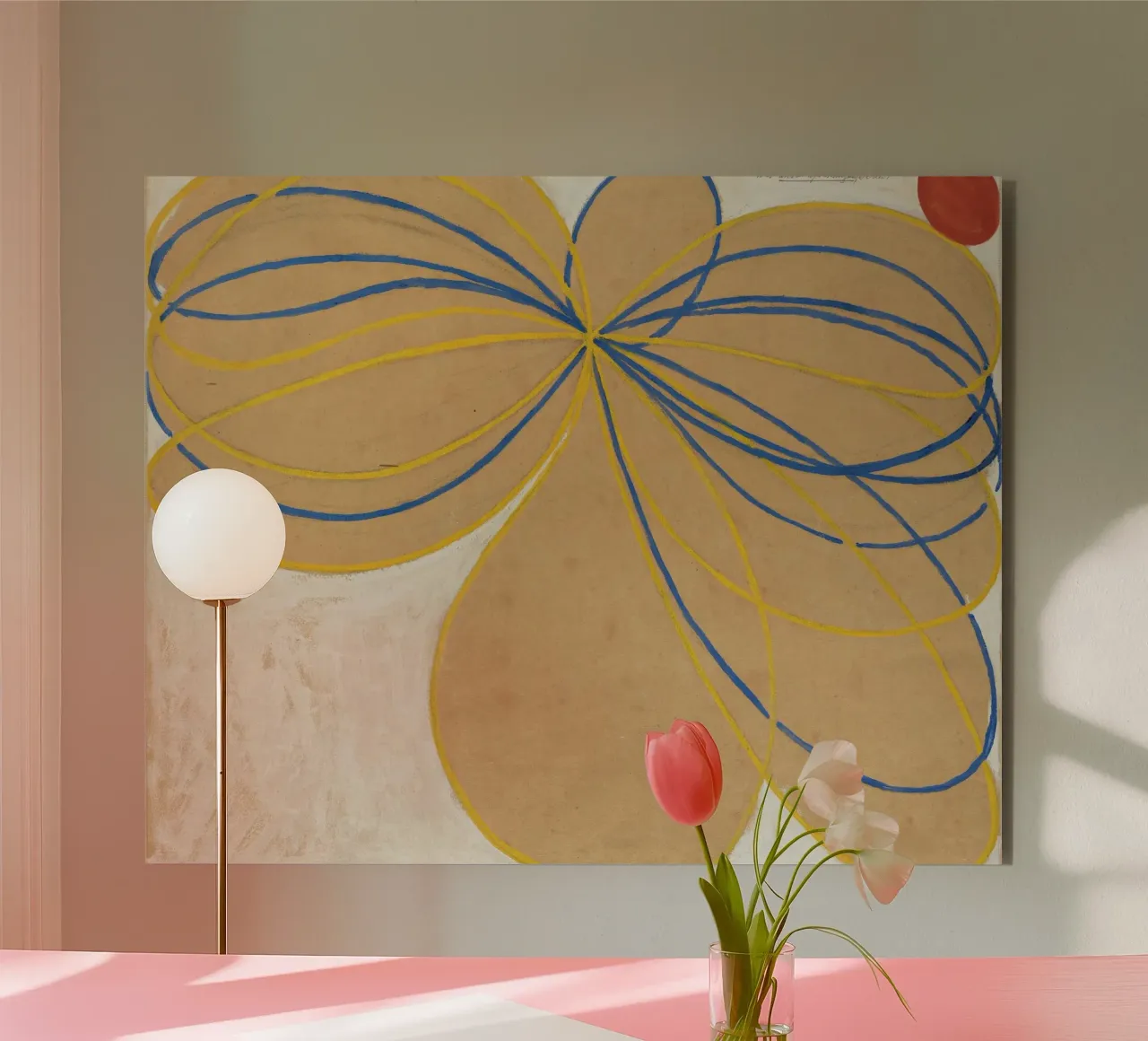 Hilma af Klint La stella a sette punte Astratto alluminio dibond da homdeco