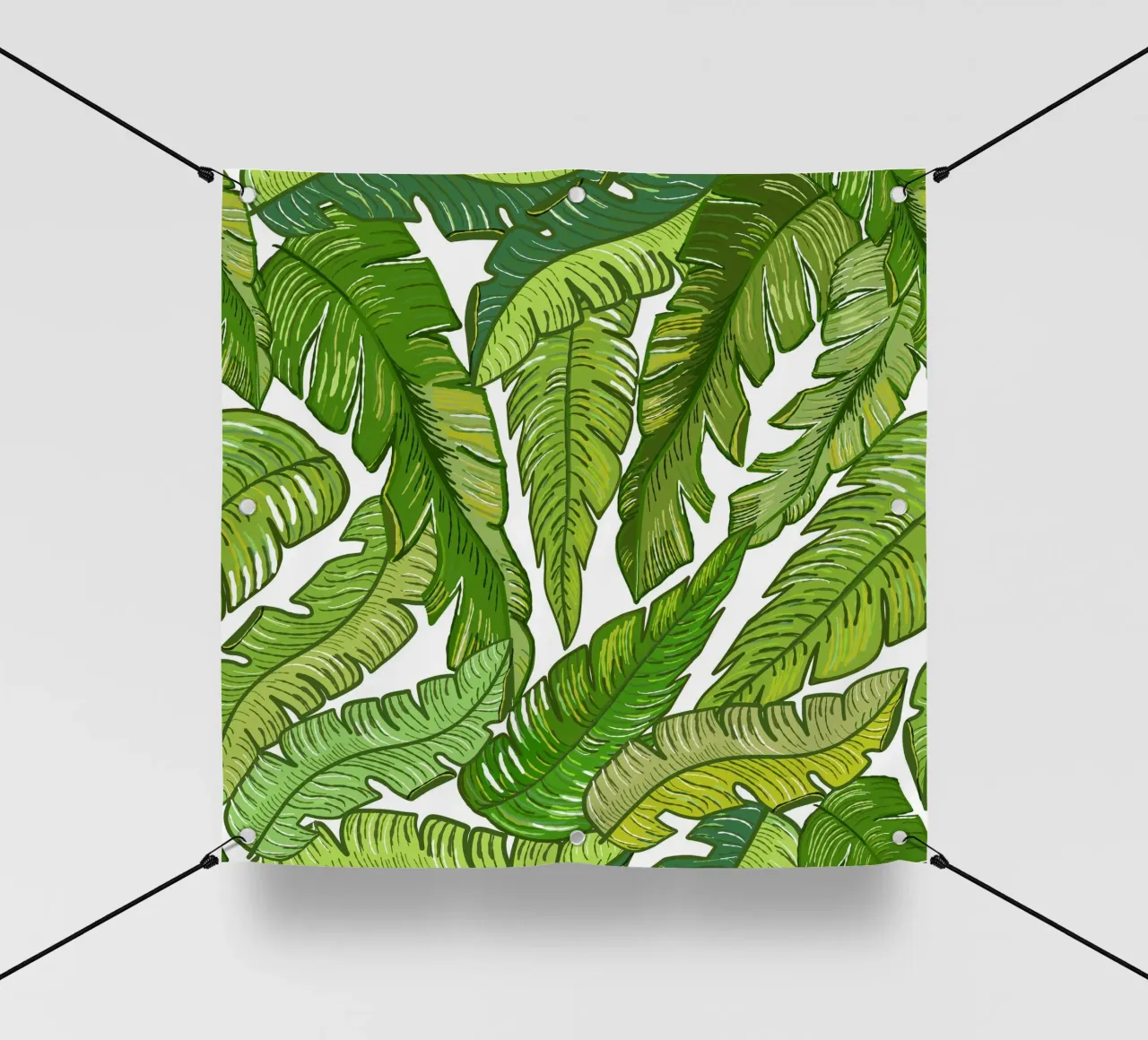 Tropical banana leaves pvc cover by gulsengunel