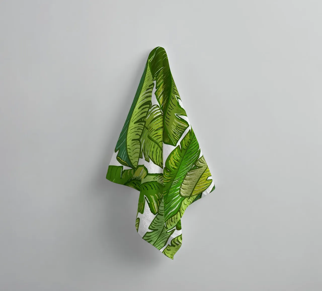 Tropical banana leaves towel by gulsengunel