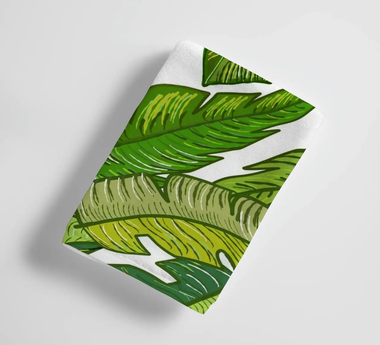 Tropical banana leaves towel by gulsengunel