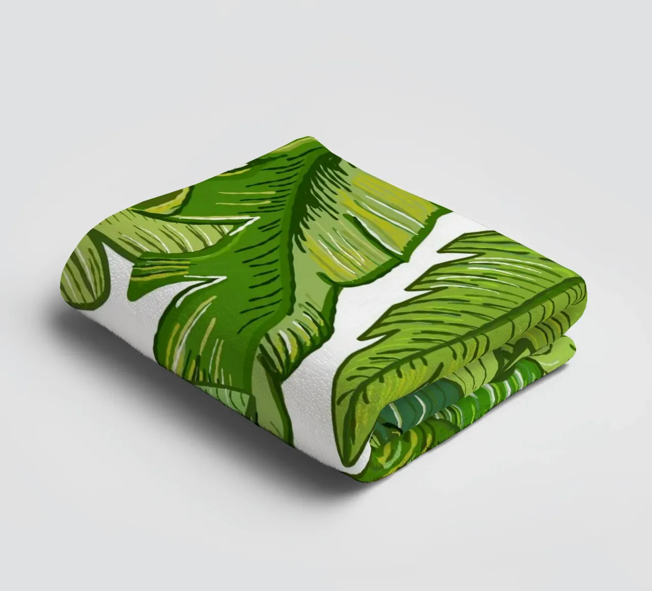 Tropical banana leaves towel by gulsengunel