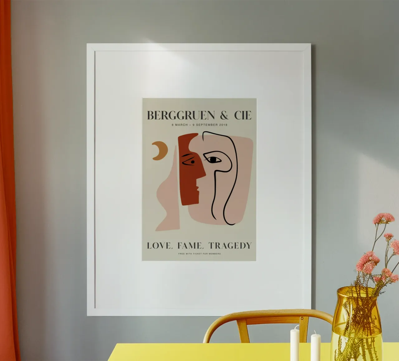 Berggruen & Cie Amore Fama Tragedia Volti astratti poster da homdeco