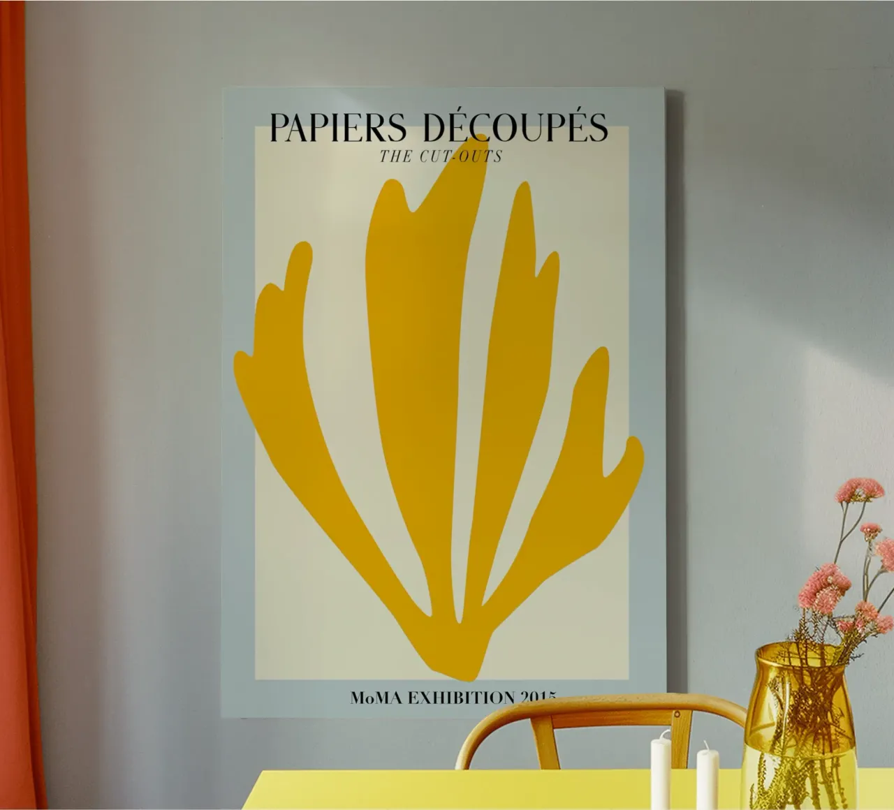 Matisse Cut-Outs MoMA Tentoonstelling 2015 Abstracte Print canvas met Baklijst van homdeco